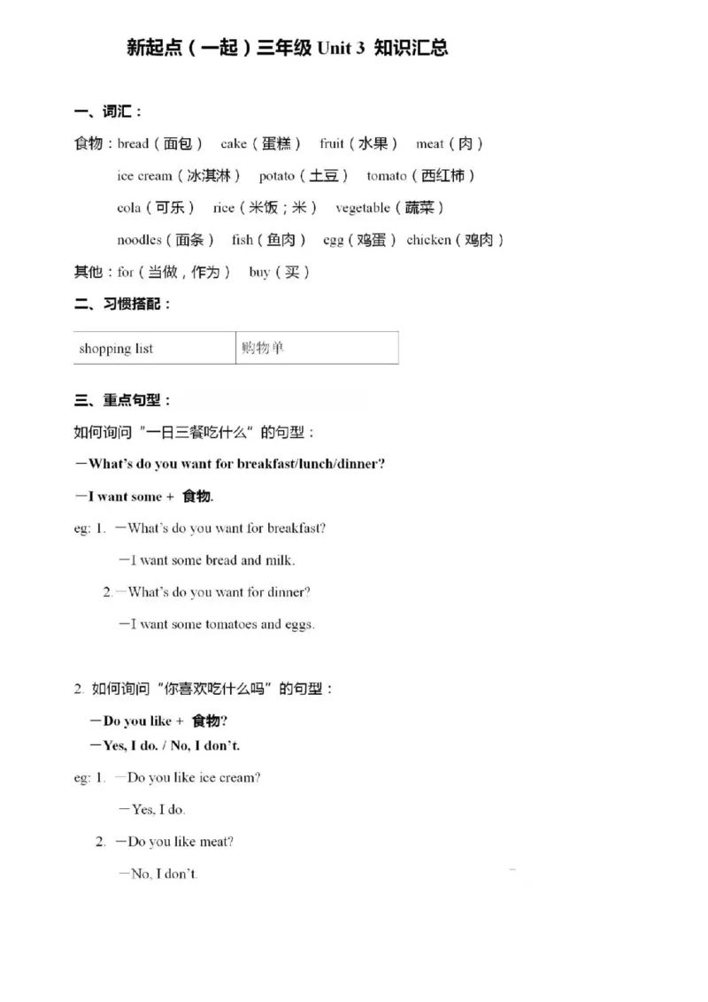 人教新起点版三年级上册知识点_《小学各科知识点》_小学英语《知识梳理》3-6年级上下册_上册_人教新起点版小学英语1-6年级上册