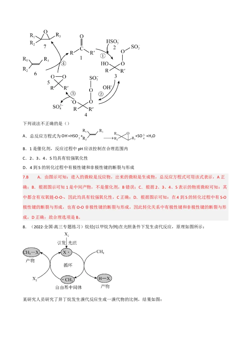 高频考点45有机物之间的循环转化反应-2023年高考化学二轮复习高频考点51练（解析版）_05高考化学_新高考复习资料_2023年新高考资料_二轮复习