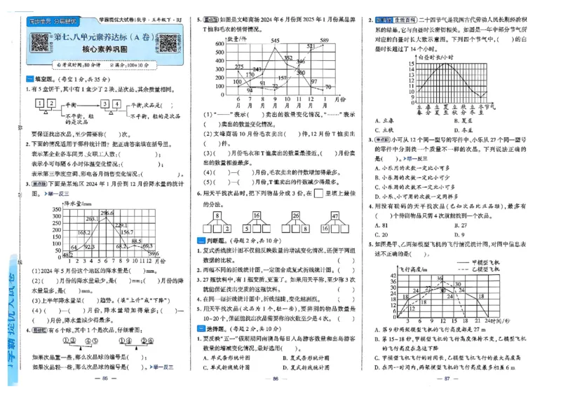 26春5下人教数学学霸提优大试卷_26春人教版数学三下_09、练习题+试卷合集_-26春《提优大试卷》