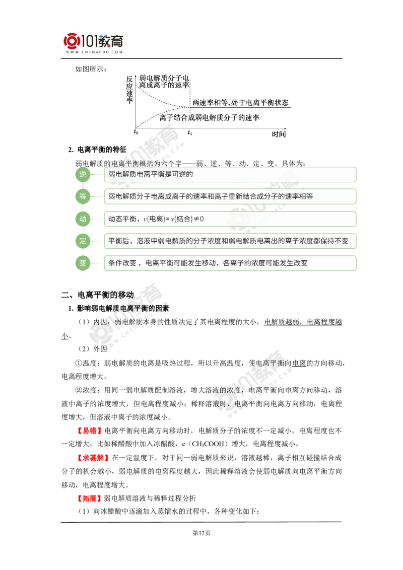 选择性必修1第三章水溶液中的离子反应与平衡第一节_新人教版高二化学选修一、二、三_新人教版高中化学选择性必修第一册_高二化学（选择性必修第一册）学案练习