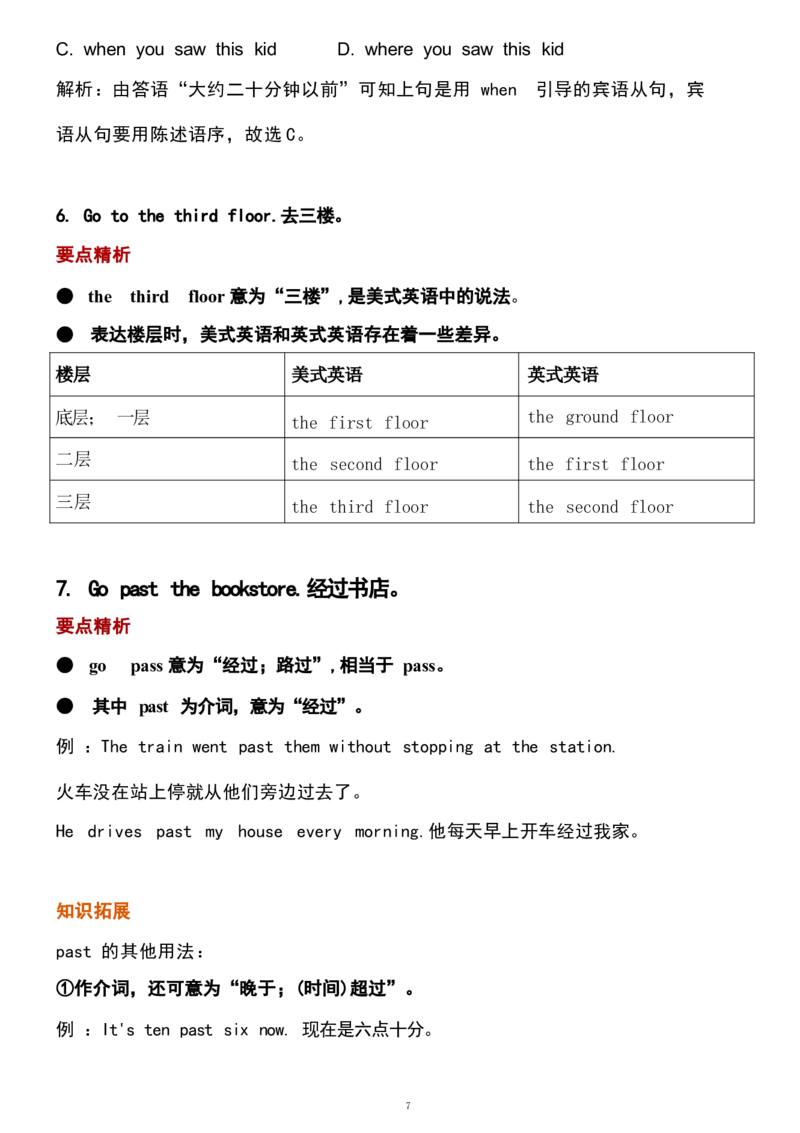 1_24秋《初中各科知识点梳理》_初中英语《知识梳理》7-9年级上下册_重点知识_人教版初中英语_上册_九上_U3