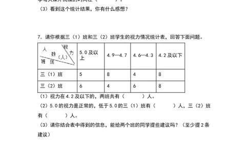 三年级数学下册典型例题系列之第三单元：复式统计表专项练习（原卷版）人教版_26春人教版数学三下_19、赠送其它资料_新建文件夹_三年级数学下册（人教版）_专项练习