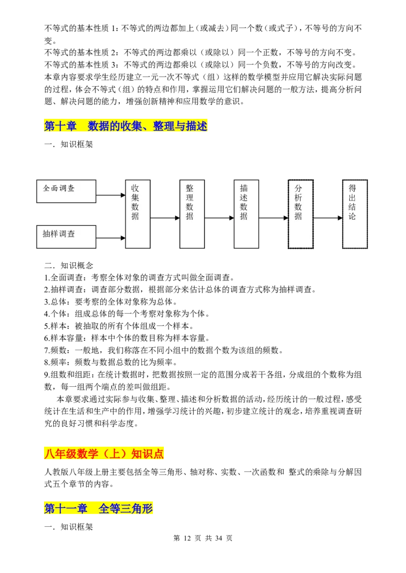 （超详）初中数学知识点归纳汇总_小初高知识点归纳汇总