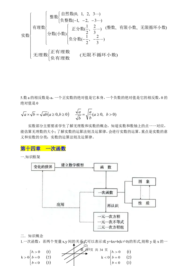 （超详）初中数学知识点归纳汇总_小初高知识点归纳汇总