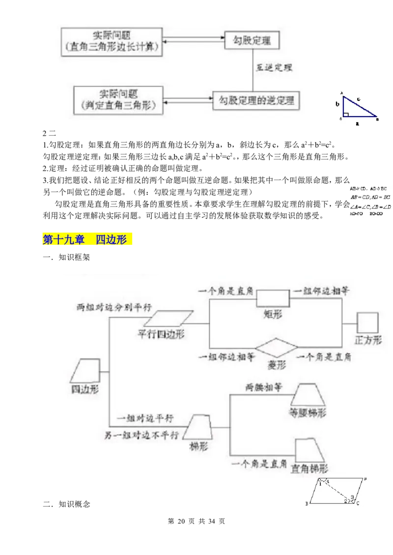 （超详）初中数学知识点归纳汇总_小初高知识点归纳汇总
