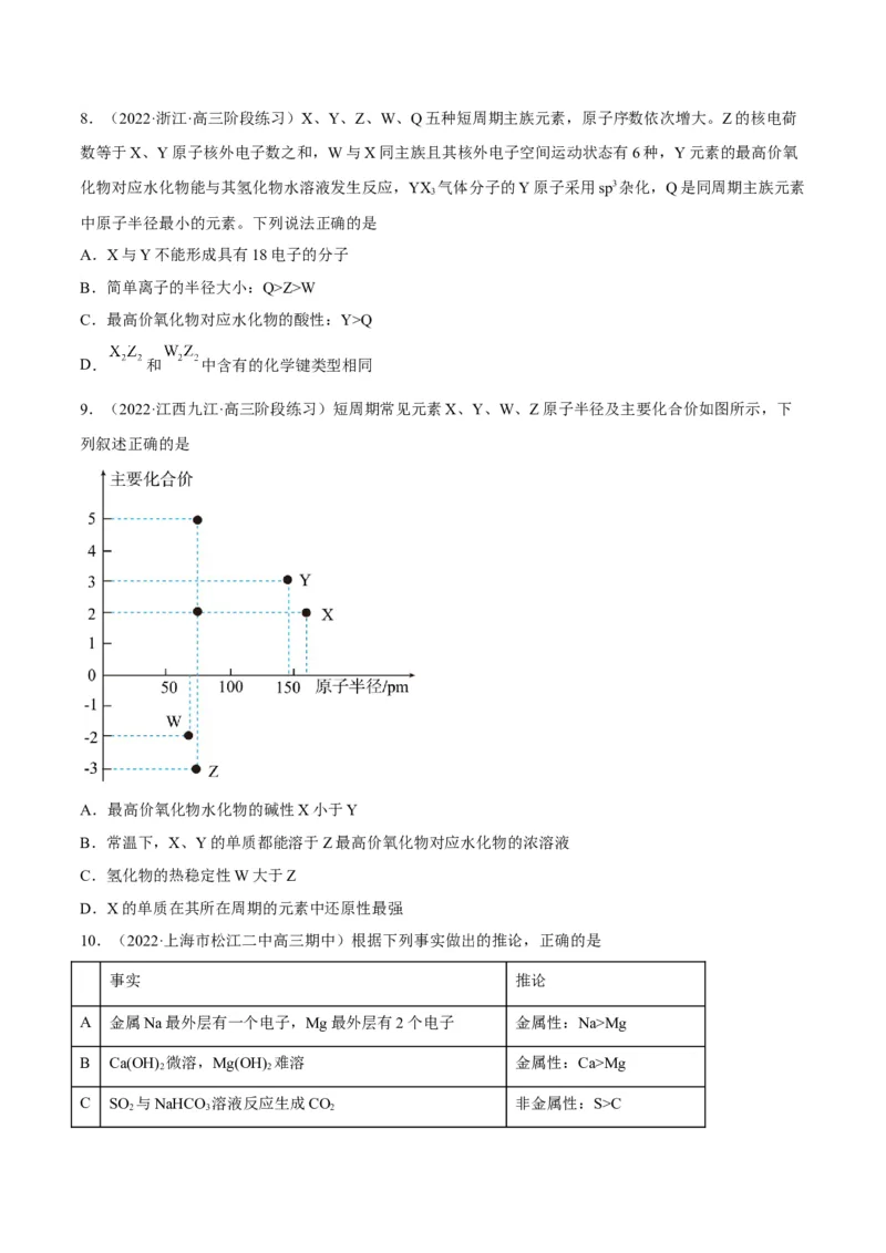 解密05物质结构元素周期律（讲义）-高频考点解密2022年高考化学二轮复习讲义+分层训练（全国通用）（原卷版）_05高考化学_通用版（老高考）复习资料_2023年复习资料_二轮复习