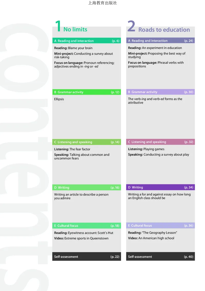 普通高中教科书&middot;英语必修第二册(1)_高中全套电子教材及答案。_01高中电子教材全套_英语_沪教版_高中年级_必修第二册