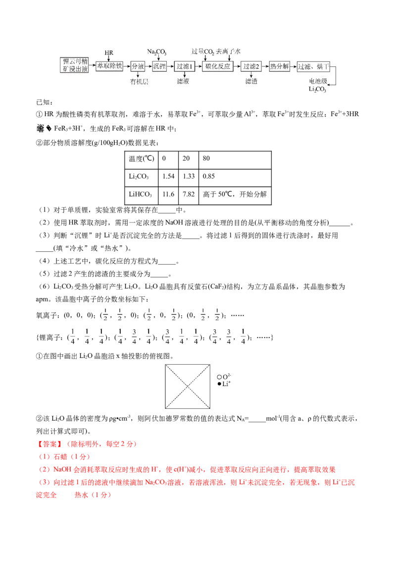黄金卷03（全国卷新教材）-赢在高考&middot;黄金8卷备战2024年高考化学模拟卷（全国卷专用）（解析版）_05高考化学_2024年新高考资料_4.2024高考模拟预测试卷