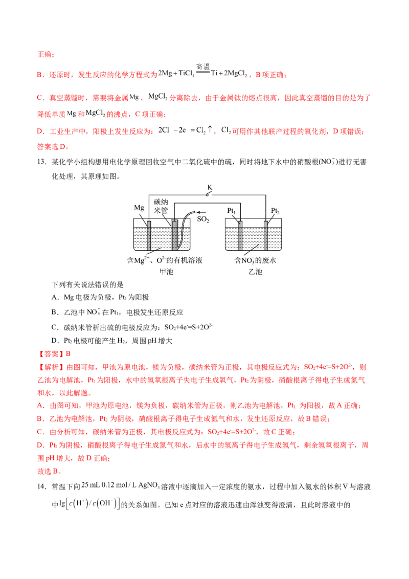 黄金卷03（全国卷新教材）-赢在高考&middot;黄金8卷备战2024年高考化学模拟卷（全国卷专用）（解析版）_05高考化学_2024年新高考资料_4.2024高考模拟预测试卷
