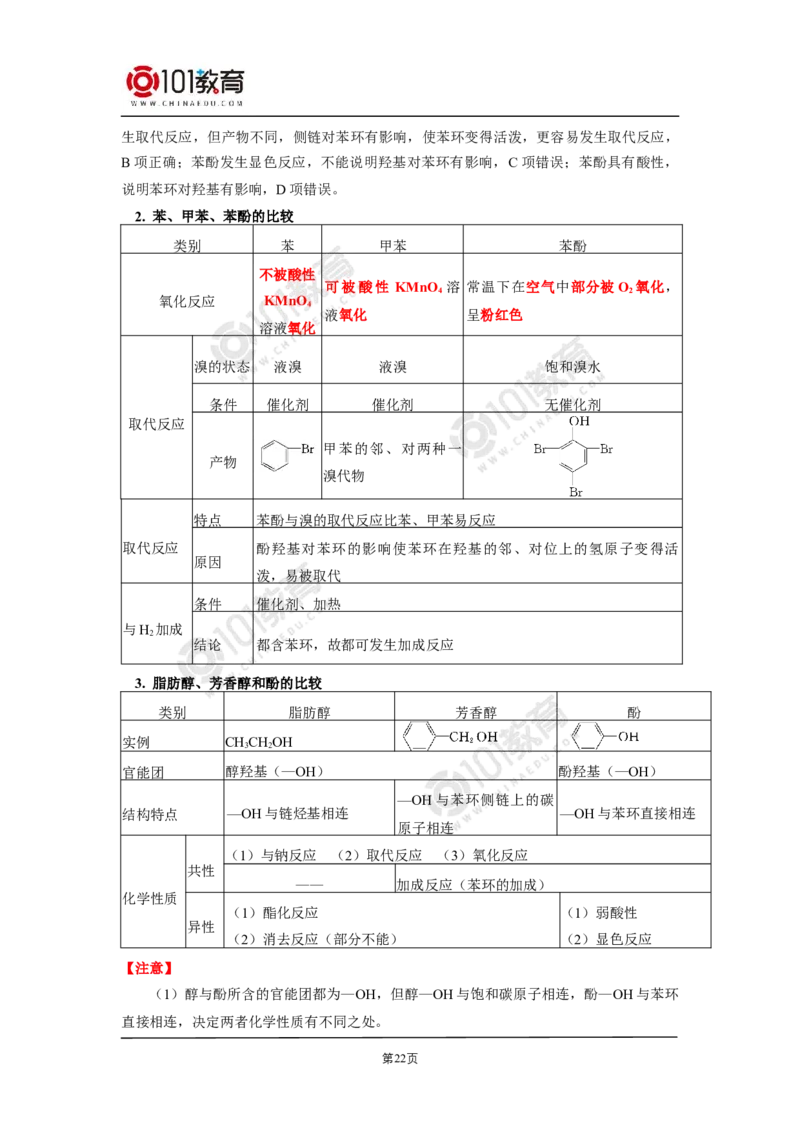 选择性必修3第三章烃的衍生物第二节醇酚_新人教版高二化学选修一、二、三_新人教版高中化学选择性必修第三册_高二化学（选择性必修第三册）学案练习