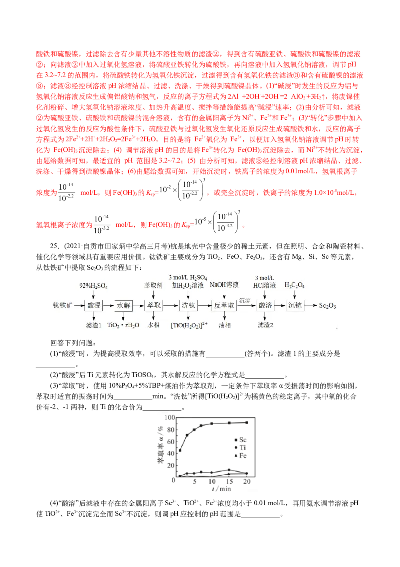解密06金属及其化合物(集训)(解析版)_05高考化学_新高考复习资料_2021新高考资料_高频考点解密2021年高考化学二轮复习讲义+分层训练4.7更新