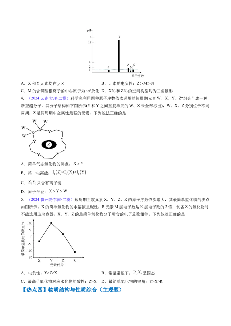 通关06物质结构与性质（原卷版）-备战2024年高考化学抢分秘籍（新高考专用）_05高考化学_2024年新高考资料_5.2024三轮冲刺_备战2024年高考化学抢分秘籍（新高考专用）322209527