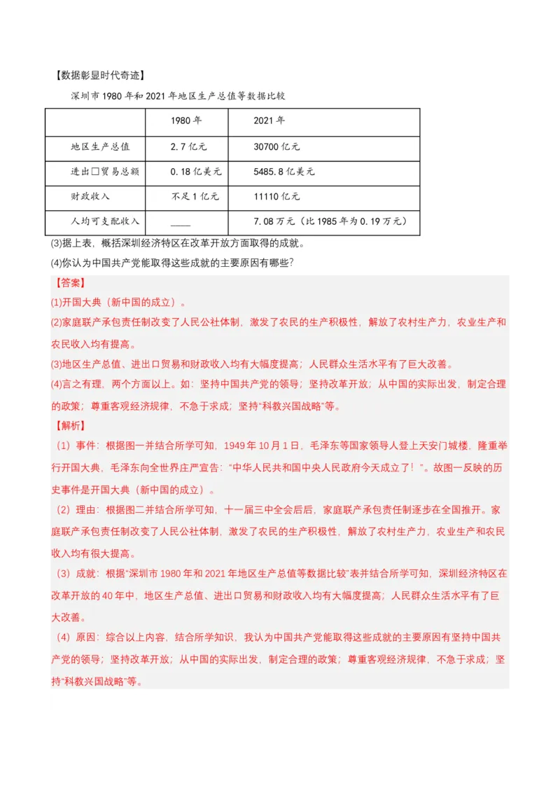 第9课对外开放（分层作业解析板）_新八下历史_00、更新资料3月23日_第二套(4)_分层作业