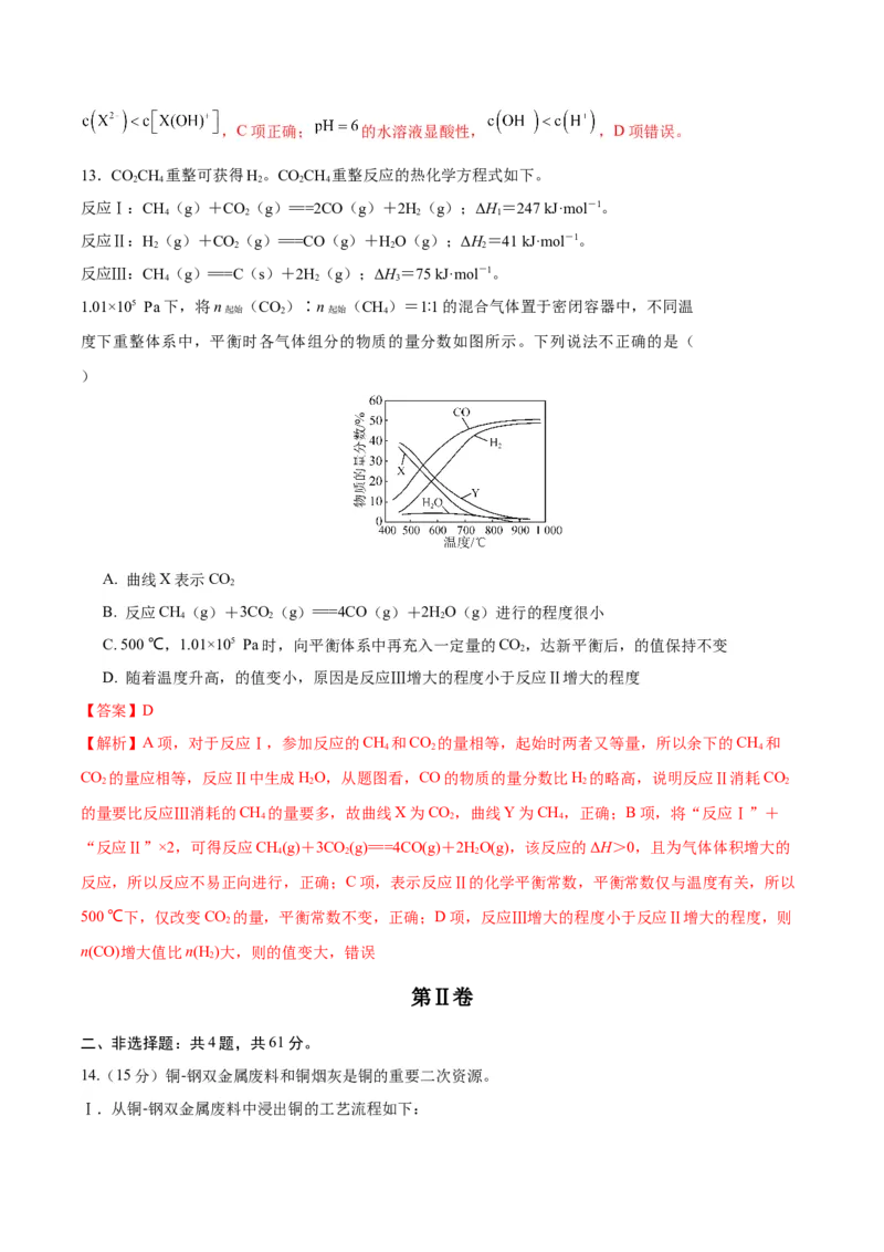 黄金卷06-赢在高考&middot;黄金8卷备战2024年高考化学模拟卷（江苏专用）（解析版）_05高考化学_2024年新高考资料_4.2024高考模拟预测试卷