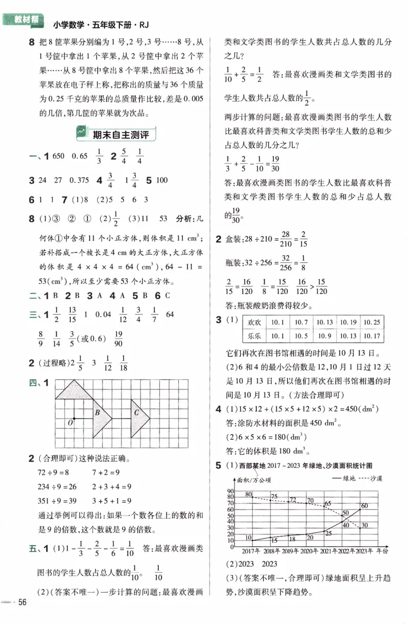 26春《练习帮》人教数学五下_26春人教版数学三下_09、练习题+试卷合集_-26春《练习帮》