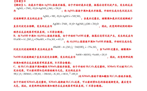考点五离子检验与推断（解析版）_05高考化学_2025年新高考资料_一轮复习_2025年高考化学一轮复习基础知识讲义（新高考通用）（完结）_专题三化学基本概念