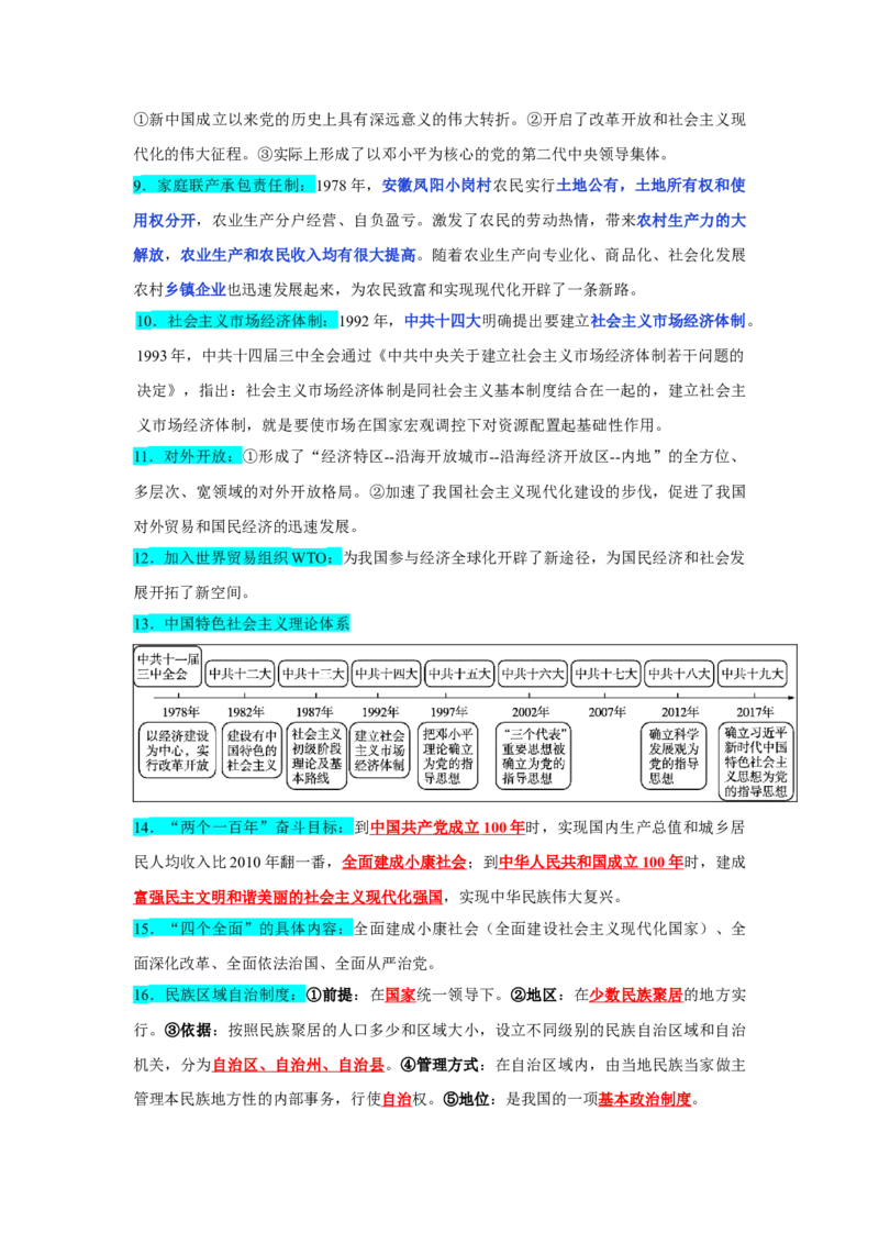 考点清单03++八下全册（终极知识清单）-2023-2024学年八年级历史下册期末满分冲刺复习攻略_新八下历史_19、赠送其它资料_旧版_12复习课件8下历史