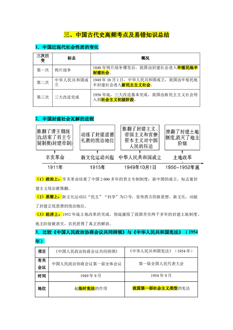 考点清单03++八下全册（终极知识清单）-2023-2024学年八年级历史下册期末满分冲刺复习攻略_新八下历史_19、赠送其它资料_旧版_12复习课件8下历史