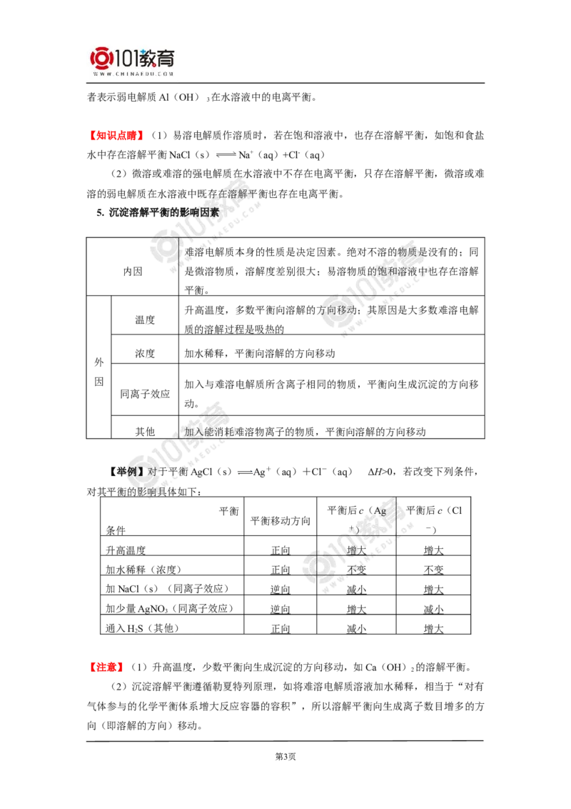 选择性必修1第三章第四节沉淀溶解平衡_新人教版高二化学选修一、二、三_新人教版高中化学选择性必修第一册_高二化学（选择性必修第一册）学案练习