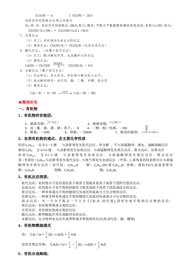 （超详）高中化学知识点归纳汇总_05高考化学_通用版（老高考）复习资料_2023年复习资料_专项复习