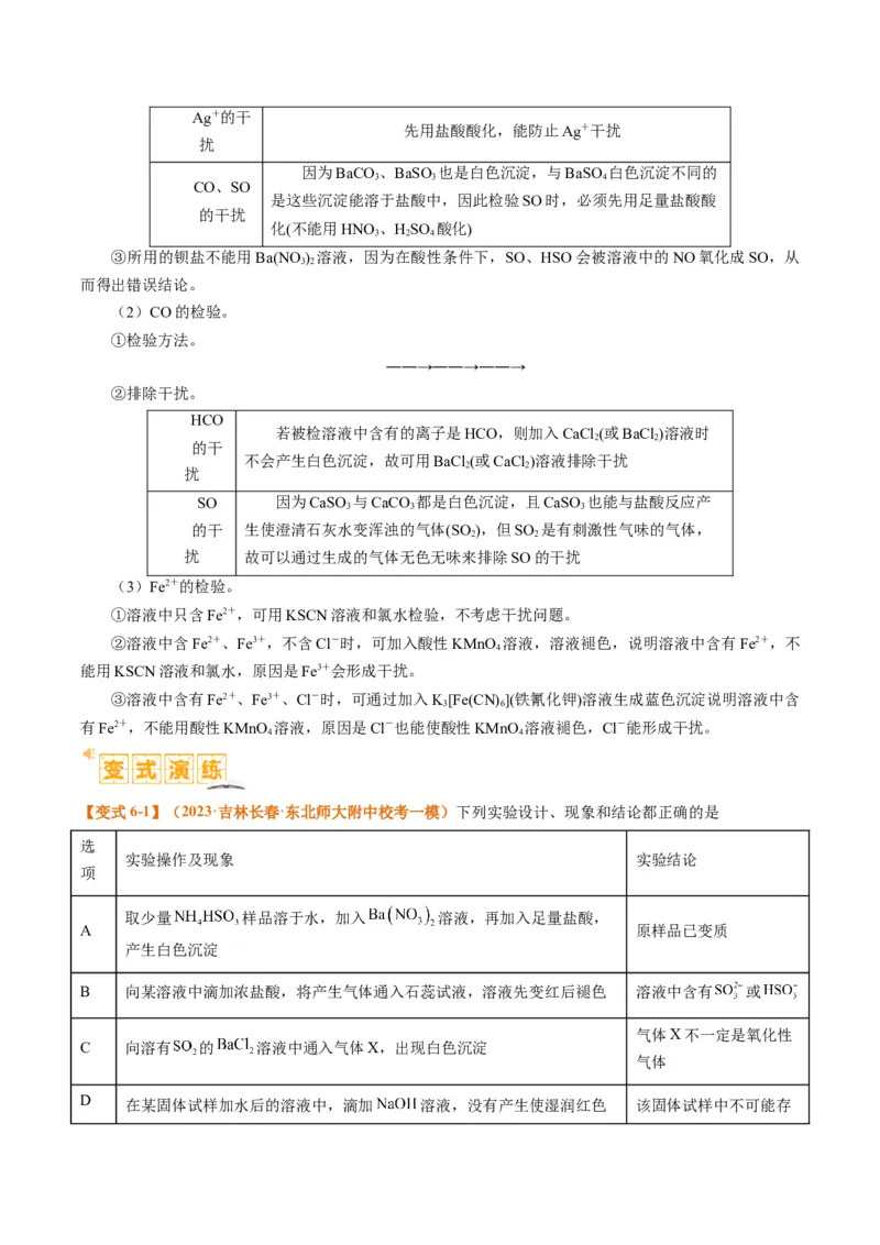 题型03离子方程式正误判断离子共存、检验和推断（原卷版）_05高考化学_2024年新高考资料_2.2024二轮复习_2024年高考化学二轮热点题型归纳与变式演练（新高考通用）