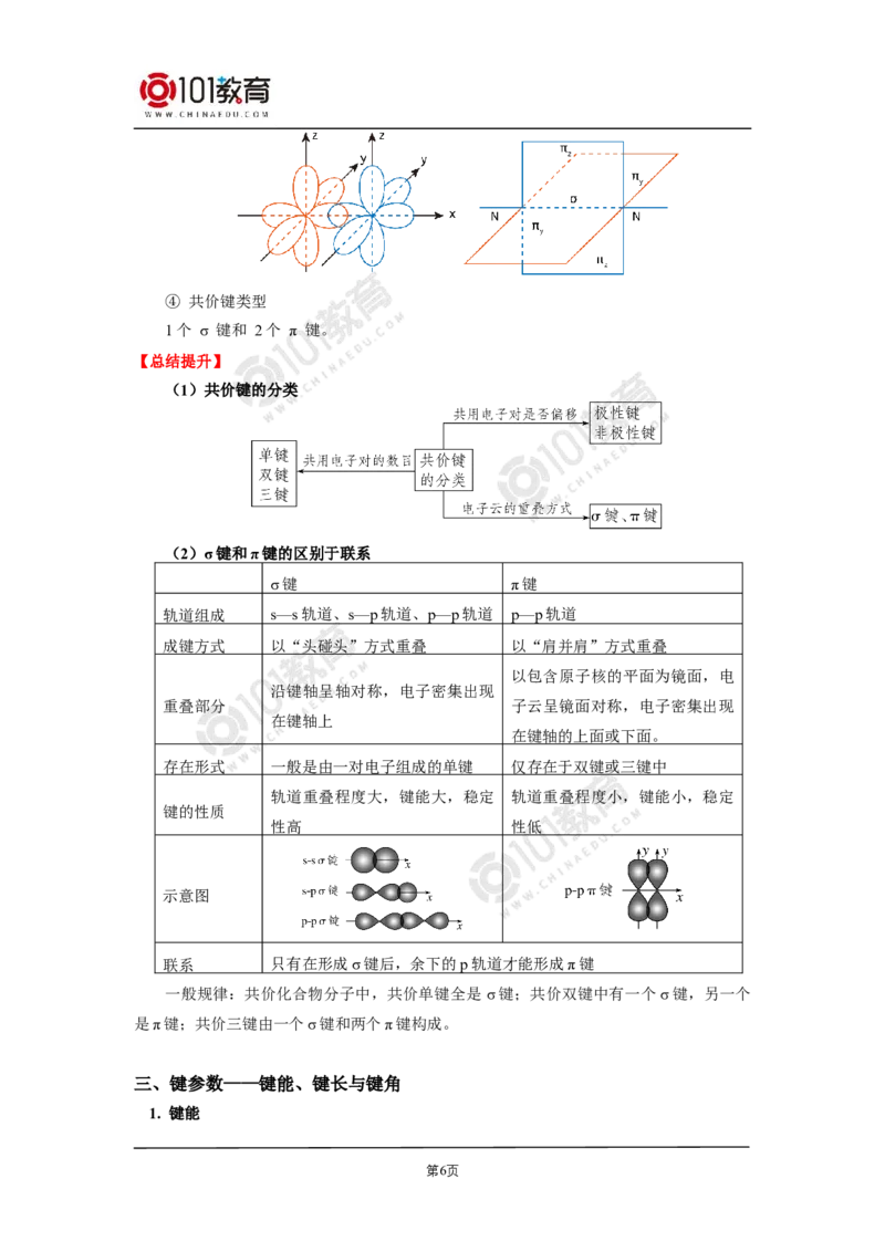 005选择性必修2第二章分子结构与性质第一节共价键-解密共价键_新人教版高二化学选修一、二、三_新人教版高中化学选择性必修第二册_高二化学（选择性必修第二册）学案练习