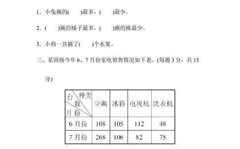 教材过关卷(4)_26春人教版数学三下_19、赠送其它资料_新建文件夹_三年级数学下册（人教版）_专项练习_拓展习题_教材过关卷11套