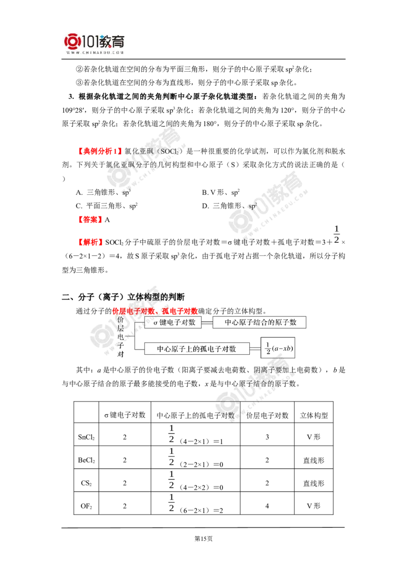 021专题：物质结构与性质综合复习_新人教版高二化学选修一、二、三_新人教版高中化学选择性必修第二册_高二化学（选择性必修第二册）学案练习