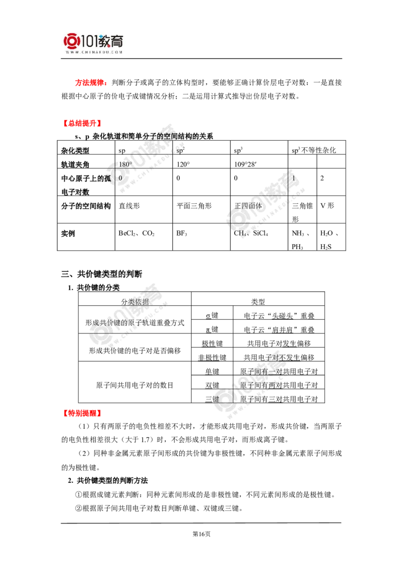 021专题：物质结构与性质综合复习_新人教版高二化学选修一、二、三_新人教版高中化学选择性必修第二册_高二化学（选择性必修第二册）学案练习