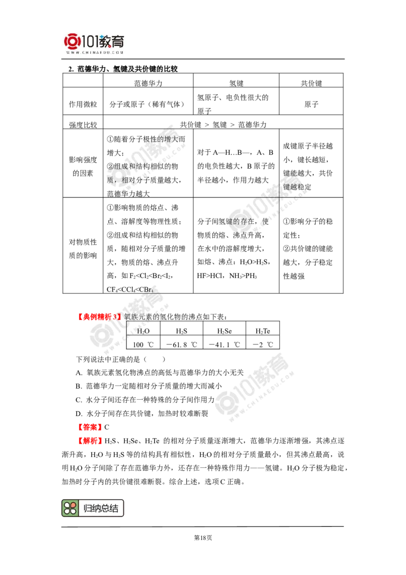 021专题：物质结构与性质综合复习_新人教版高二化学选修一、二、三_新人教版高中化学选择性必修第二册_高二化学（选择性必修第二册）学案练习