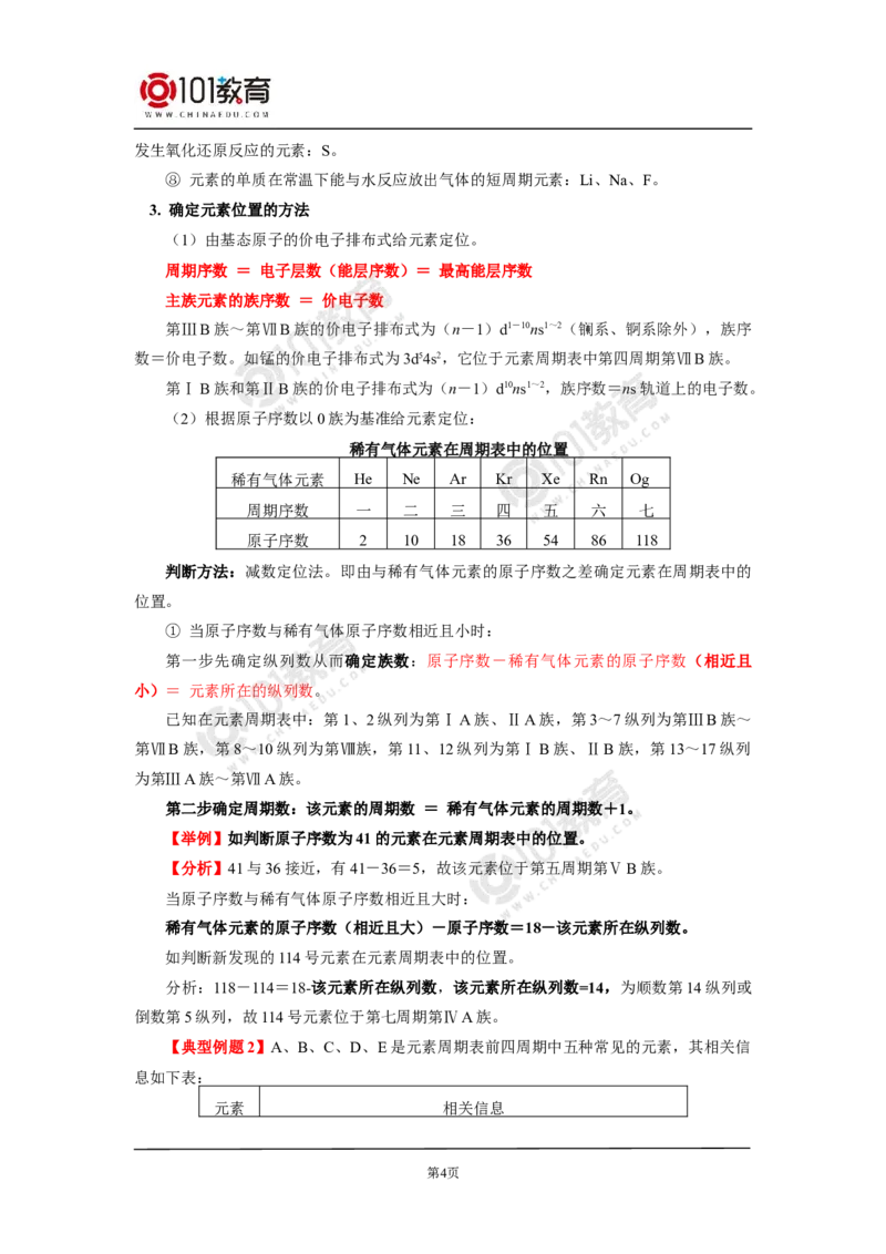 015专题：物质结构与性质综合复习原子结构与性质_新人教版高二化学选修一、二、三_新人教版高中化学选择性必修第二册_高二化学（选择性必修第二册）学案练习