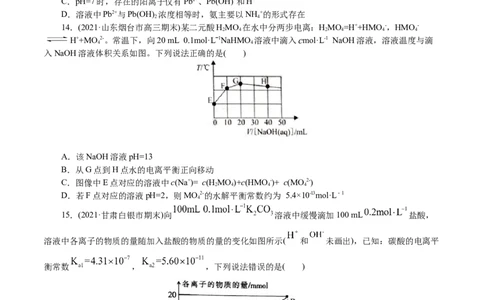 解密10水溶液中离子反应(集训)(原卷版)_05高考化学_新高考复习资料_2021新高考资料_高频考点解密2021年高考化学二轮复习讲义+分层训练4.7更新