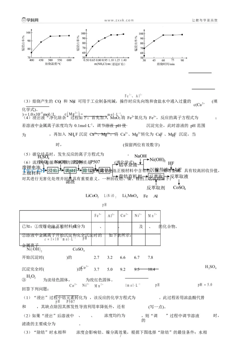 题型15无机工艺流程综合题（原卷版）_05高考化学_2025年新高考资料_二轮复习_2025年高考化学二轮热点题型归纳与变式演练（新高考通用）340117718