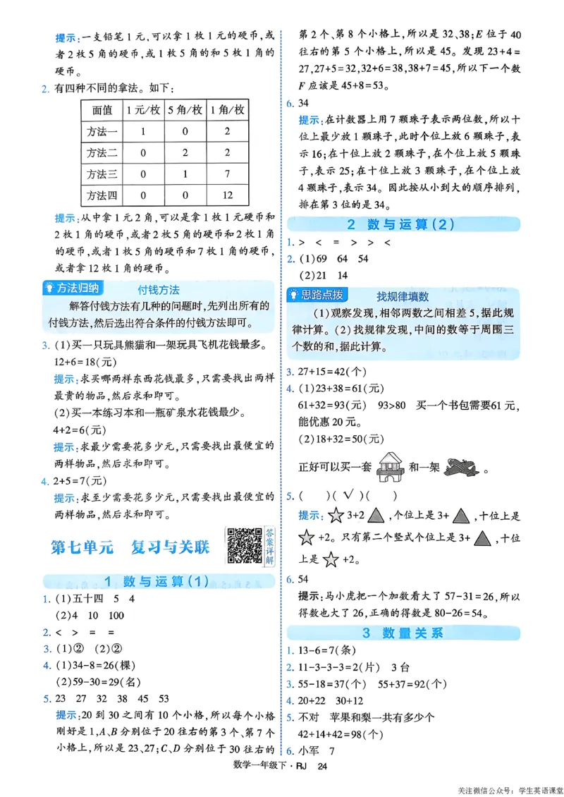26春一年级下册四星学霸-数学人教-答案与详解_26春人教版数学三下_09、练习题+试卷合集_-26春《学霸提高班》_小学数学《学霸提高班》1-6年级下册（26春）