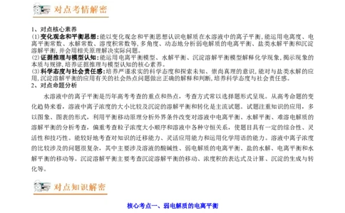 高考解密08水溶液中的离子反应与平衡（讲义）-高频考点解密2023年高考化学二轮复习讲义+分层训练（新高考专用）（原卷版）_05高考化学_新高考复习资料_2023年新高考资料_二轮复习