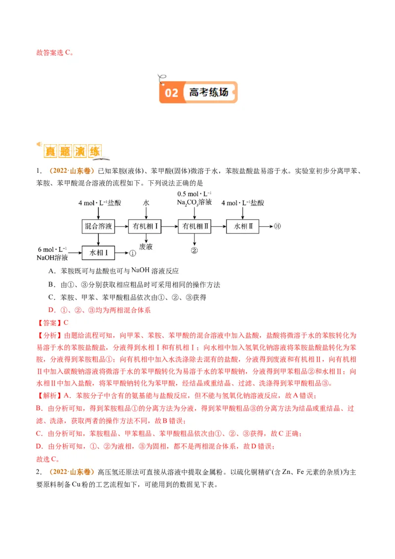 题型06化工微流程（解析版）_05高考化学_2024年新高考资料_2.2024二轮复习_2024年高考化学二轮热点题型归纳与变式演练（新高考通用）