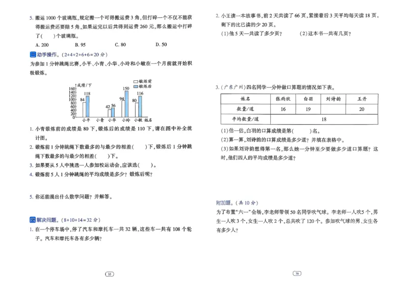 26春四年级下册四星学霸-数学人教_提优测试卷-A3_26春人教版数学三下_09、练习题+试卷合集_-26春《学霸提高班》_小学数学《学霸提高班》1-6年级下册（26春）