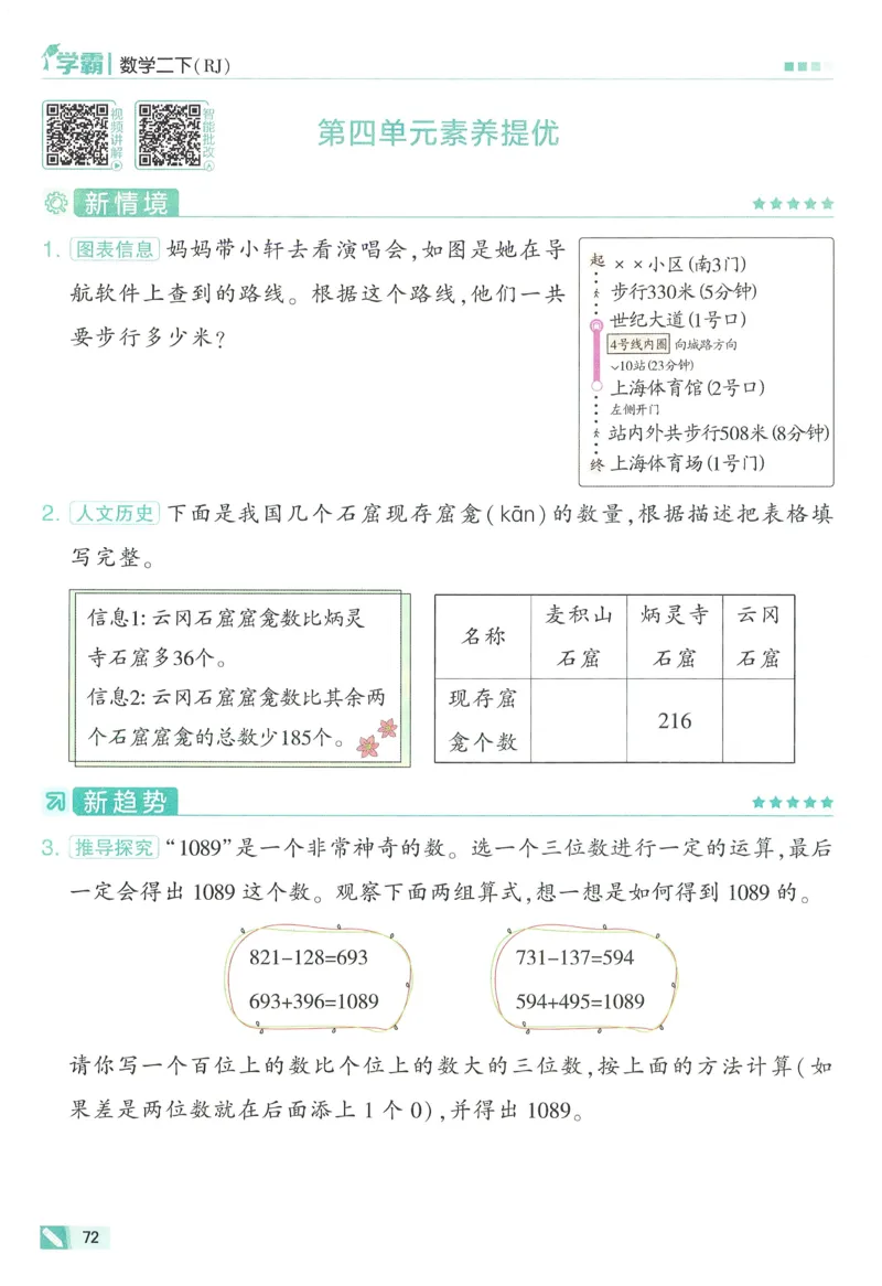 人教数学2下_26春人教版数学三下_09、练习题+试卷合集_-26春《五星学霸》_26春《五星学霸》数学RJ2下