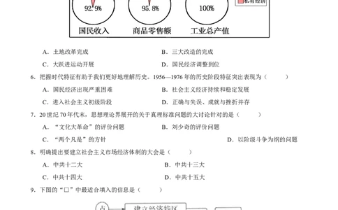 八年级历史期末模拟卷（考试版A4）测试范围：八下全册（安徽专用）_新八下历史_19、赠送其它资料_旧版_07习题试卷8下历史_4、期末试卷