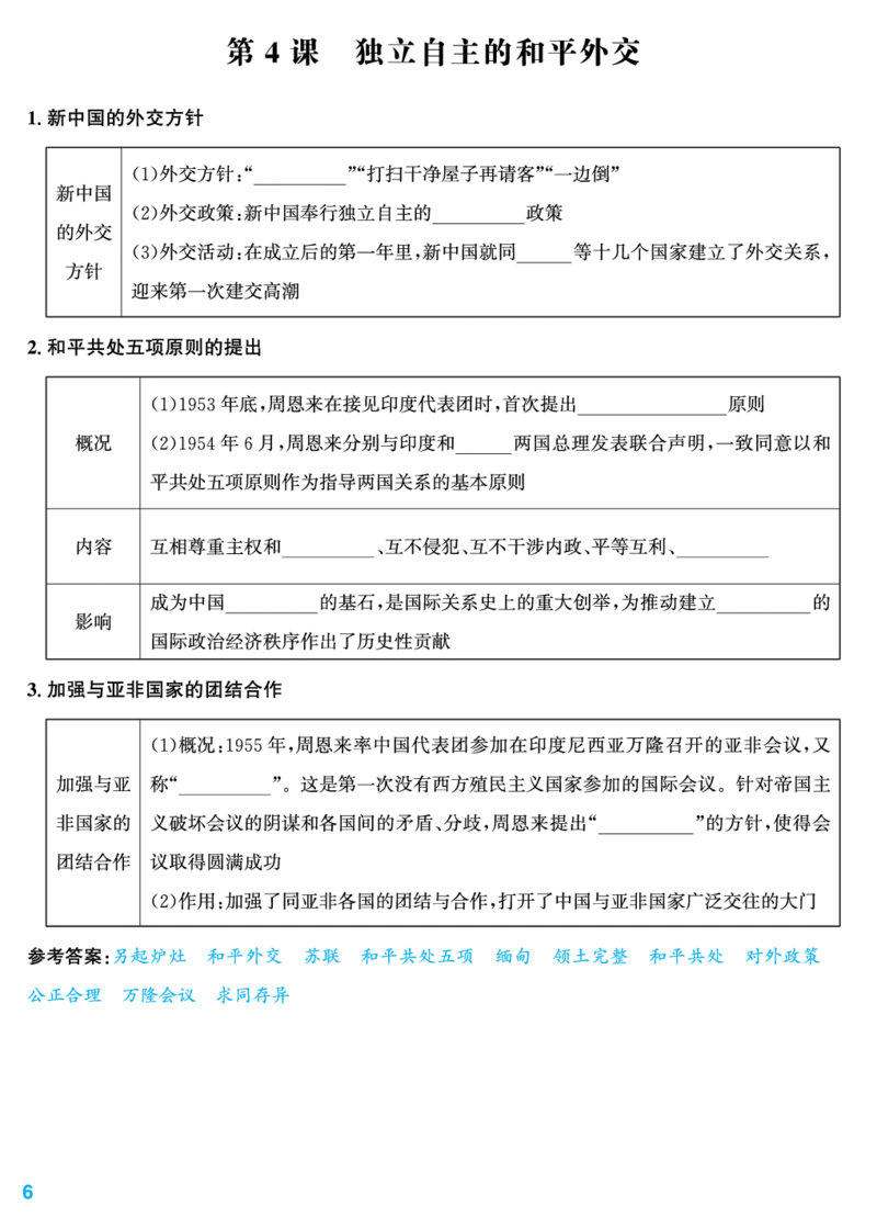 知识清单_新八下历史_11、课时知识点默写PDF版完整版