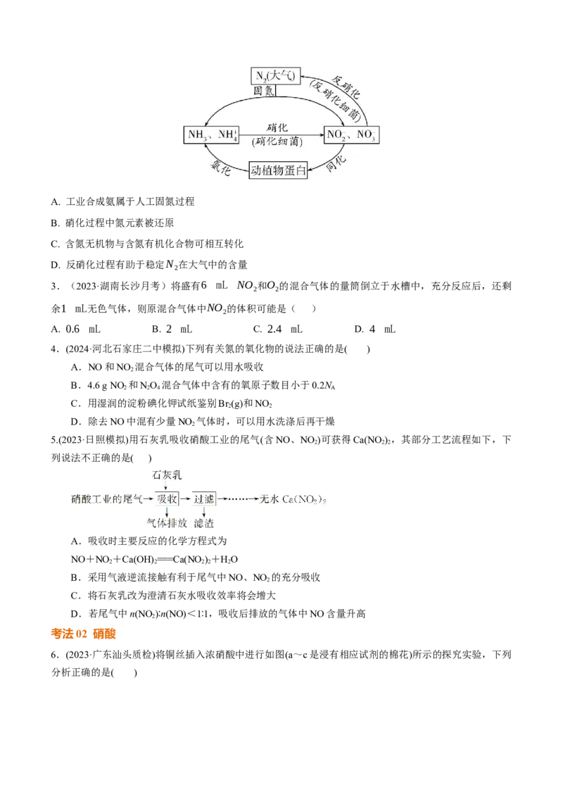 考点巩固卷04非金属及其化合物（原卷版）_05高考化学_2025年新高考资料_一轮复习_2025年高考化学一轮复习考点通关卷_2025年高考化学一轮复习考点通关卷（新高考通用）（完结）