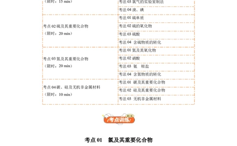 考点巩固卷04非金属及其化合物（原卷版）_05高考化学_2025年新高考资料_一轮复习_2025年高考化学一轮复习考点通关卷_2025年高考化学一轮复习考点通关卷（新高考通用）（完结）