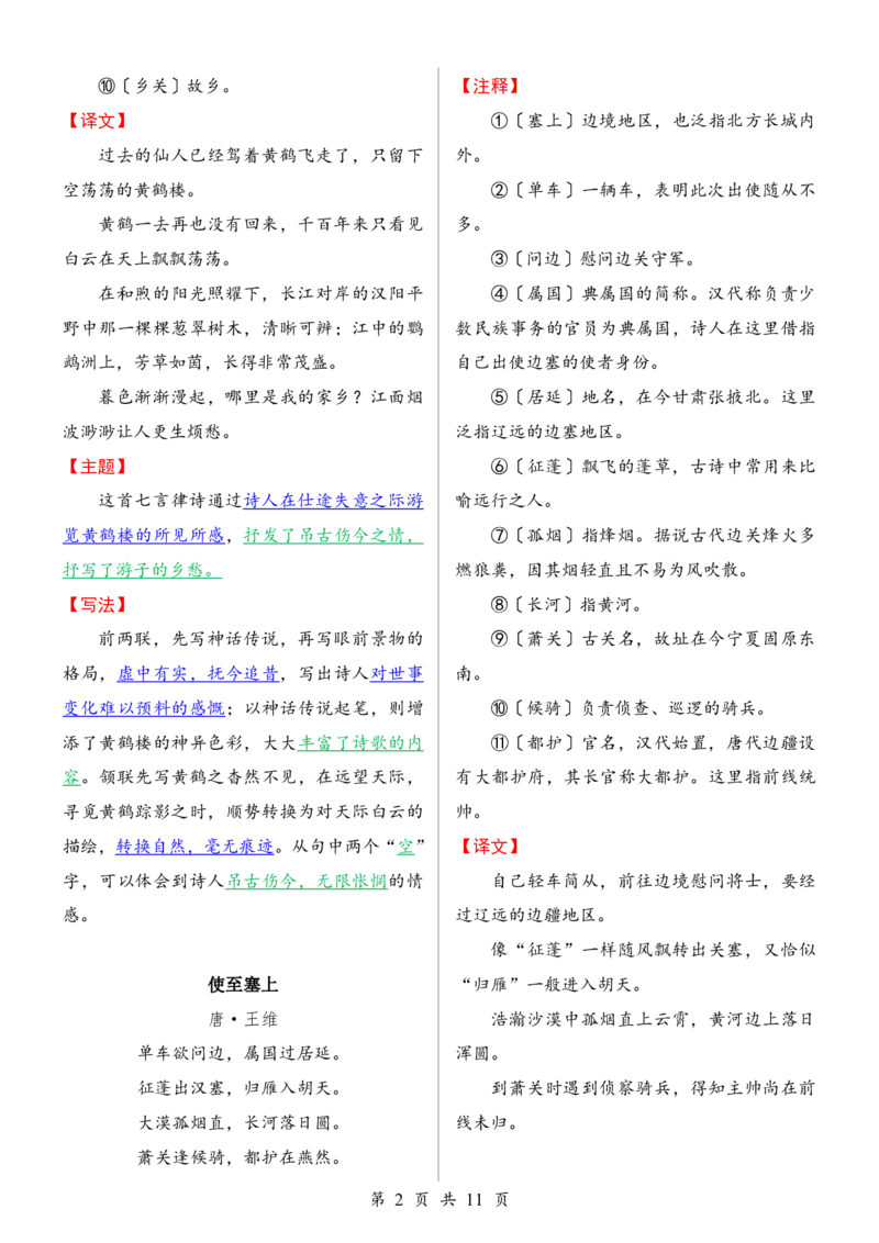 24年人教版八上语文古诗词鉴赏_24秋《初中各科知识点梳理》_2024秋《名师总结》知识点789年级全科_24秋《名师总结》知识点八年级全科