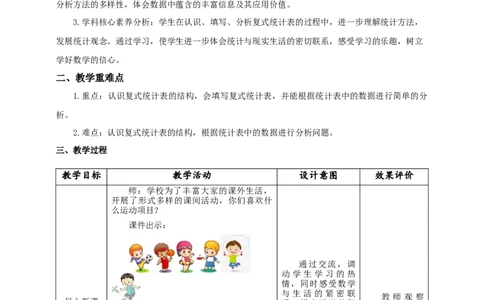 《3.1复式统计表》教学设计_26春人教版数学三下_19、赠送其它资料_新建文件夹_三年级数学下册（人教版）_大单元教学课件+教学设计-K57_3.1复式统计表（课件+教案+大单元整体教学设计）