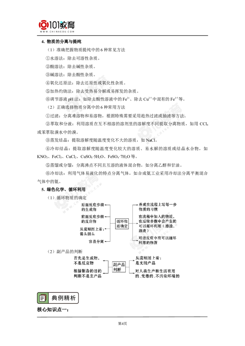 无机工业流程题的解题方法与策略探究_新人教版高中化学必修一、二_新人教版高中化学必修下册_101教育学（下学期）配套学案和练习