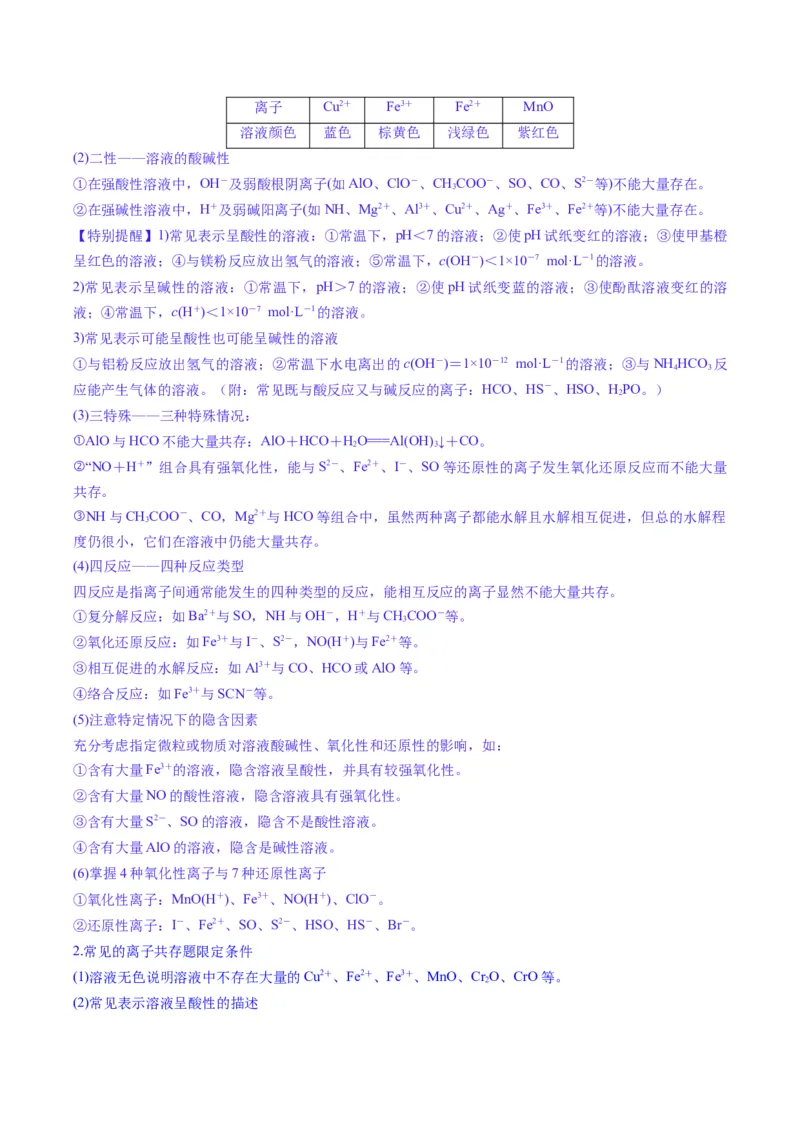 题型05离子反应-2025年高考化学二轮热点题型归纳与变式演练（新高考通用）（原卷版）_05高考化学_2025年新高考资料_二轮复习