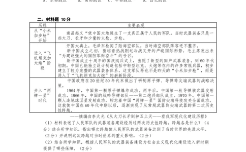 5.15钢铁长城课时练习部编版八年级历史下册_新八下历史_00、更新资料3月23日_第二套(4)_专项练习