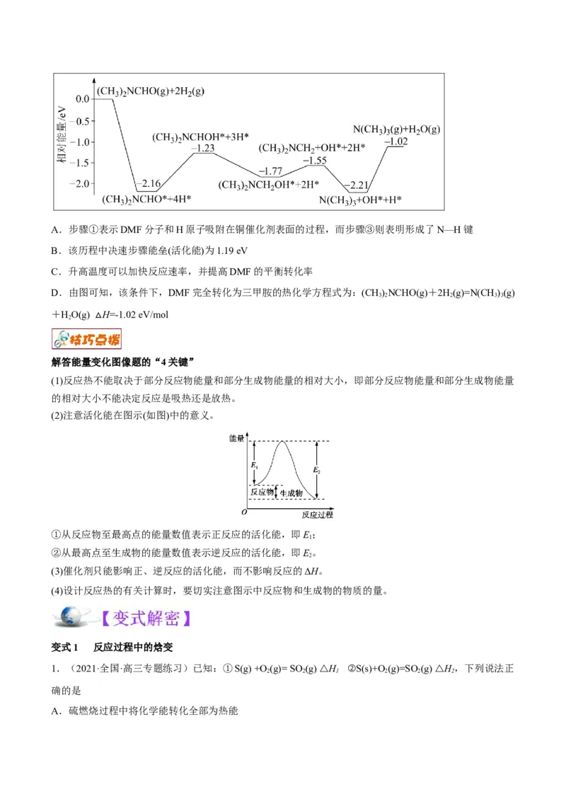 解密06化学反应与热能（讲义）-高频考点解密2022年高考化学二轮复习讲义+分层训练（全国通用）（原卷版）_05高考化学_通用版（老高考）复习资料_2023年复习资料_二轮复习