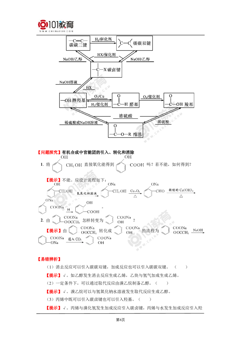 选择性必修3第三章烃的衍生物第五节有机合成_新人教版高二化学选修一、二、三_新人教版高中化学选择性必修第三册_高二化学（选择性必修第三册）学案练习