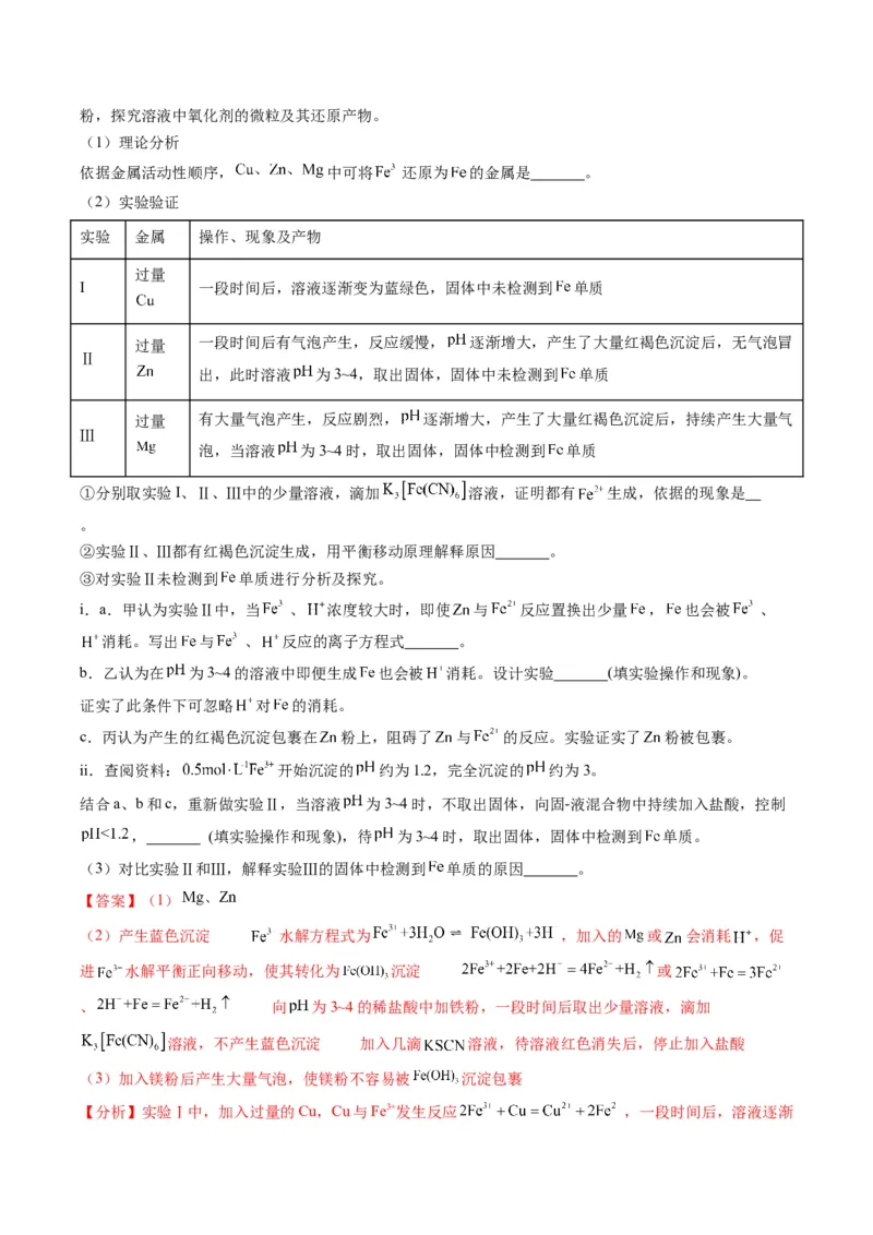 题型16化学实验综合题（解析版）_05高考化学_2025年新高考资料_二轮复习_2025年高考化学二轮热点题型归纳与变式演练（新高考通用）340117718